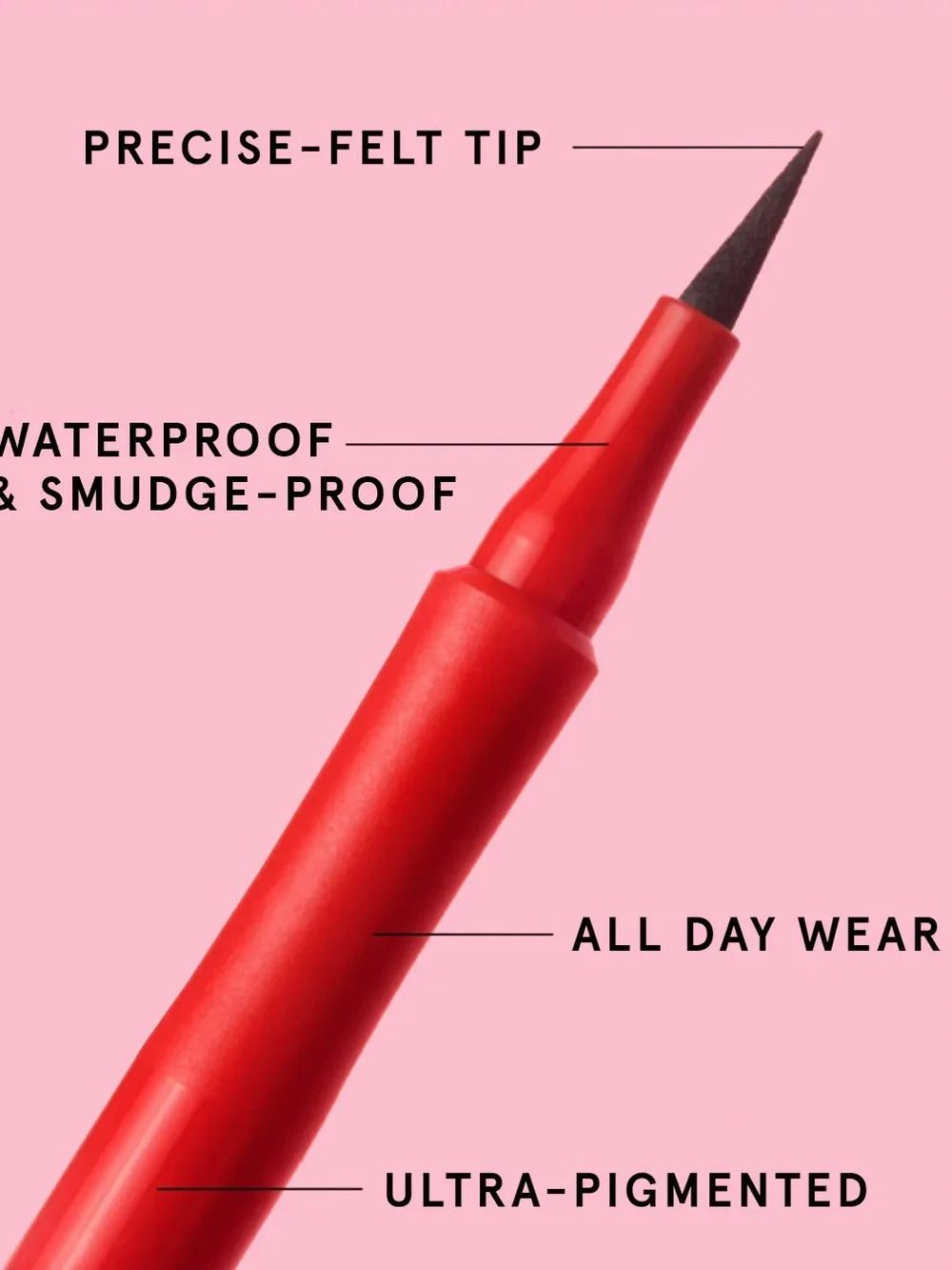 Bundle of 4 ONE/SIZE Liquid Eyeliner Pen - Black Precision Tip